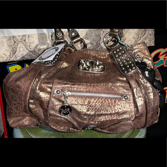 Kathy Van Zeeland Handbags - KATHY VON ZEELAND LOVE 💕 STRUCK SHOPPER SATCHEL SHOULDER BAG 👜Era Y2K-2009 NWT